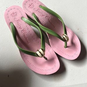 Juicy couture platform thong sandals